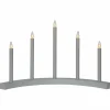 Accent ljusstake 5 ljuskällor, grå