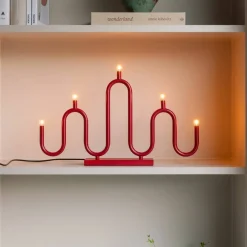 5 Adventsljusstake, röd
