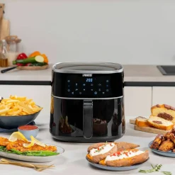 Airfryer 6 liter, svart/silver