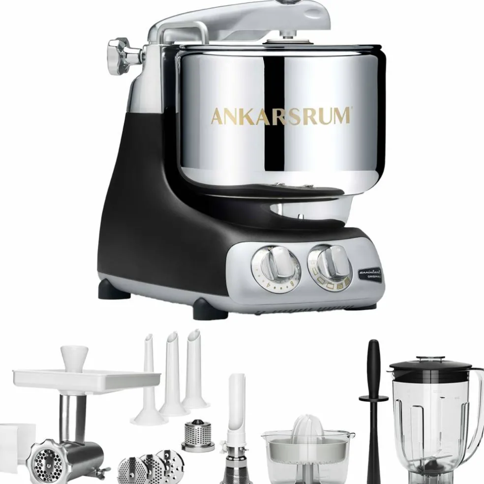 AKM 6230 köksmaskin + Deluxepaket, black chrome
