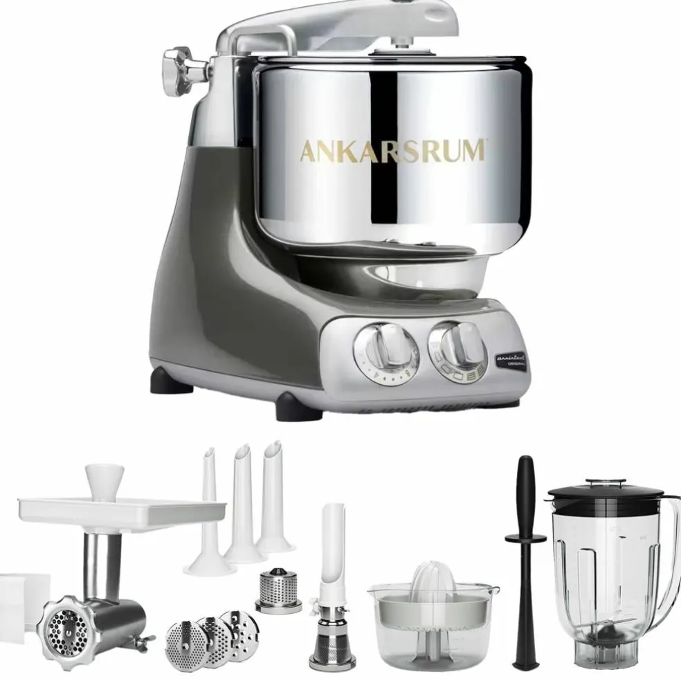 AKM 6230 köksmaskin + Deluxepaket, black chrome
