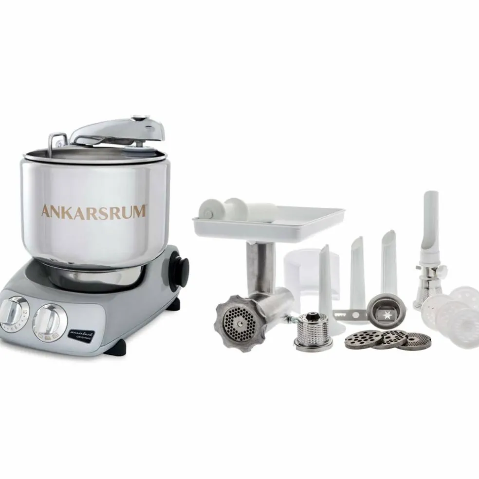 AKM 6230 köksmaskin glossy white + komplett Köttkvarn