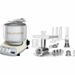 AKM 6230 köksmaskin glossy white + komplett Köttkvarn