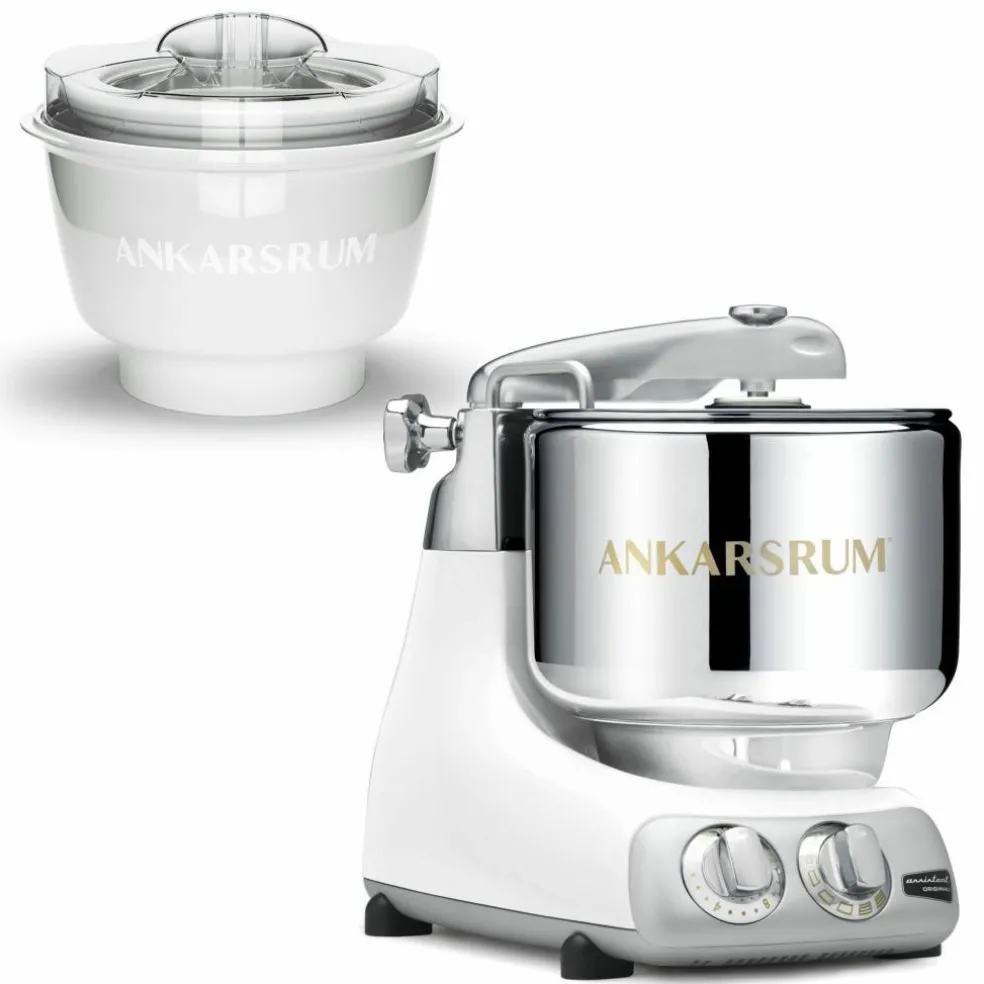 AKM 6230 köksmaskin med glassmaskin, glossy white