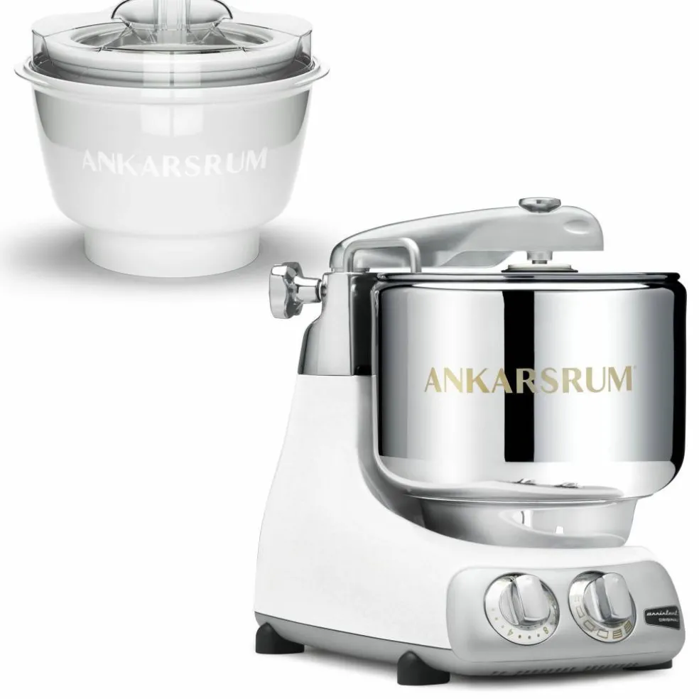 AKM 6230 köksmaskin med glassmaskin, glossy white