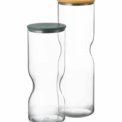 Alfredo förvaringsburk med lock 2 liter, glas/gul