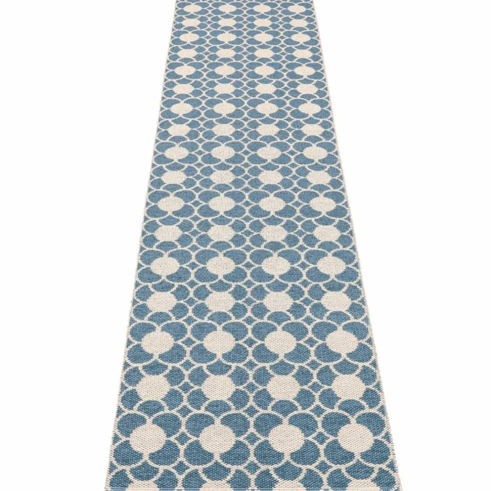 Anya matta 300 × 70 cm, river blue/vanilla