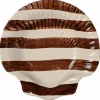 Armona Stripe serveringsfat 23,5 cm, ljusbrun/vit