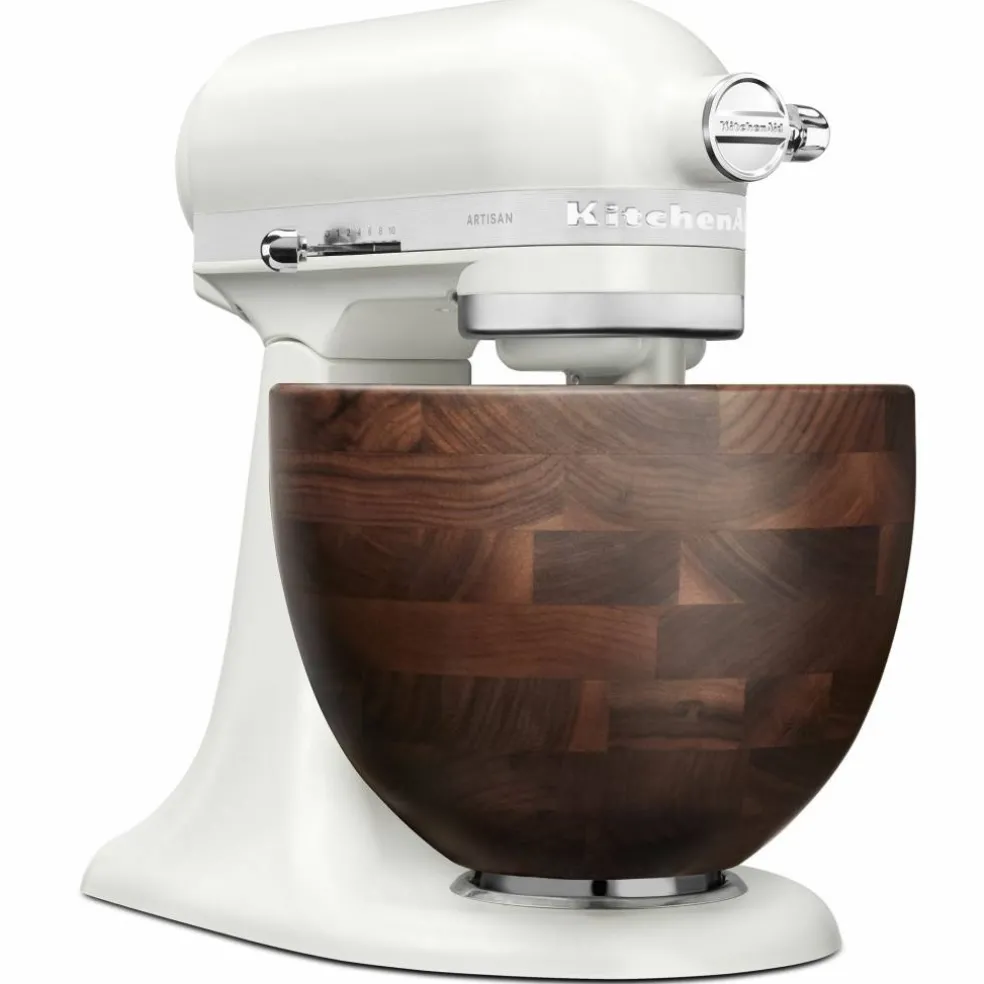 Artisan köksmaskin 4,7 liter med träskål i valnöt, porcelain