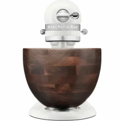 Artisan köksmaskin 4,7 liter med träskål i valnöt, porcelain