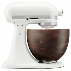 Artisan köksmaskin 4,7 liter med träskål i valnöt, porcelain