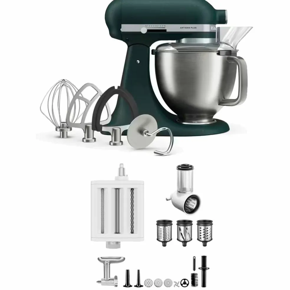 Artisan Plus köksmaskin med tillbehörspaket 4,7 liter, medallion silver