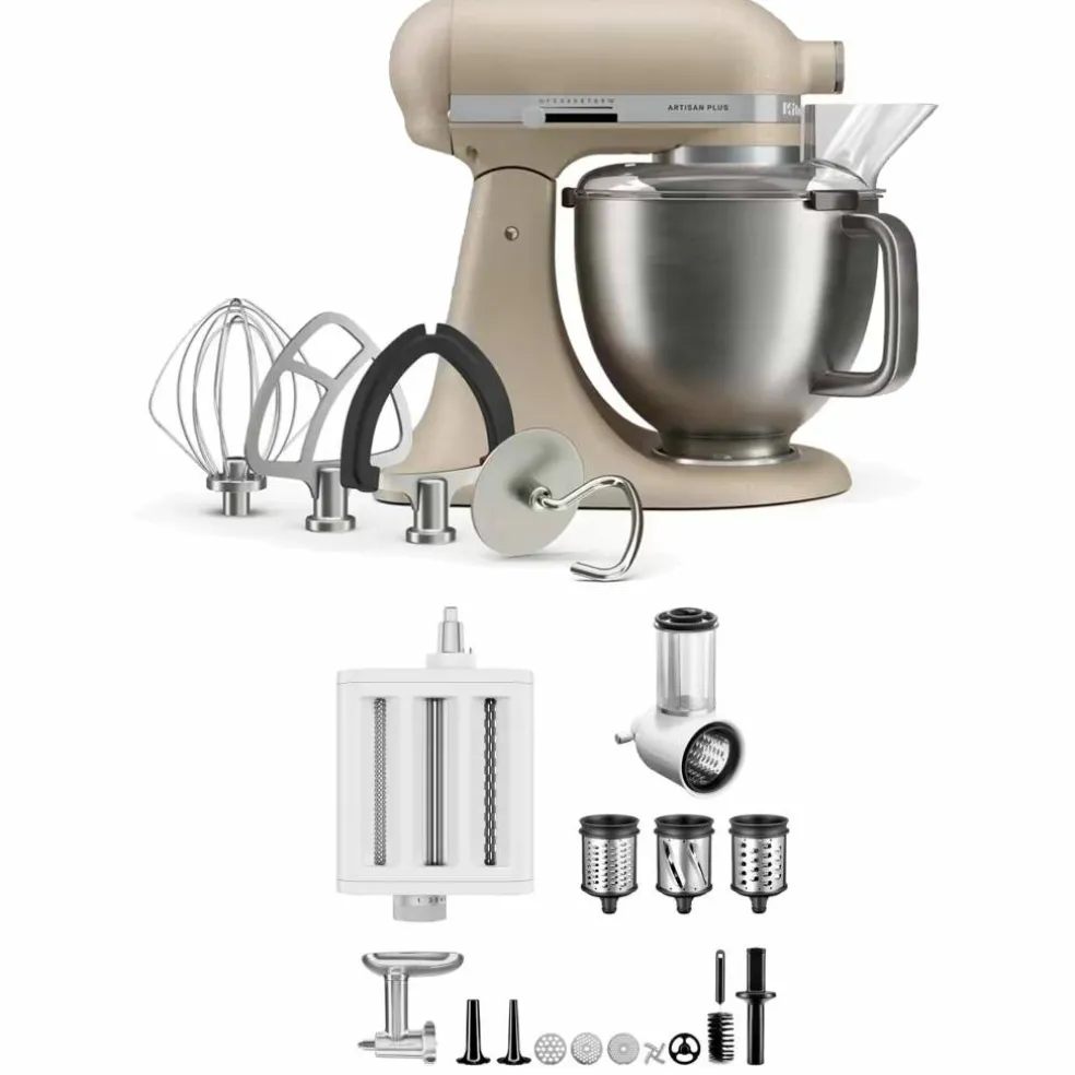 Artisan Plus köksmaskin med tillbehörspaket 4,7 liter, medallion silver