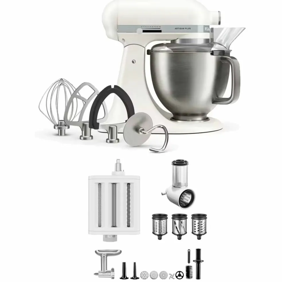 Artisan Plus köksmaskin med tillbehörspaket 4,7 liter, porcelain white