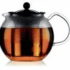 Assam Tekanna Glas med Stålfilter 1 Liter