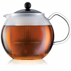ASSAM Tekanna med glashandtag, 1,5 l, Svart