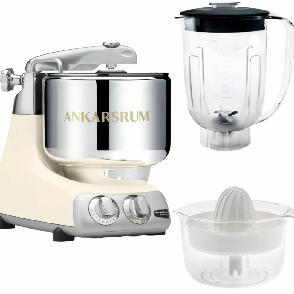 Assistent AKM6230 + mixerkanna & citruspress, glossy white