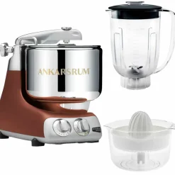 Assistent AKM6230 + mixerkanna & citruspress, rustic maroon