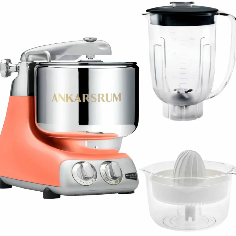 Assistent AKM6230 + mixerkanna & citruspress, rustic maroon