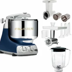 Assistent Original AKM 6230 köksassistent med köttkvarn, skärtillsats och mixerkanna, röd