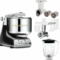 Assistent Original AKM 6230 köksassistent med köttkvarn, skärtillsats och mixerkanna, ocean blue