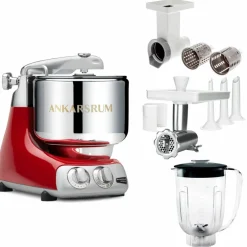 Assistent Original AKM 6230 köksassistent med köttkvarn, skärtillsats och mixerkanna, forest green