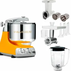 Assistent Original AKM 6230 köksassistent med köttkvarn, skärtillsats och mixerkanna, cloudy pink
