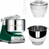 Assistent Original AKM 6230 köksmaskin med glasstillbehör och extra vispskål, jubilee silver