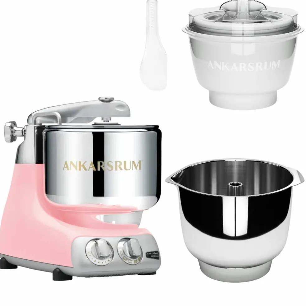 Assistent Original AKM 6230 köksmaskin med glasstillbehör och extra vispskål, mineral white