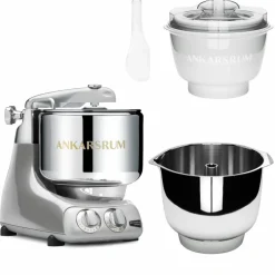 Assistent Original AKM 6230 köksmaskin med glasstillbehör och extra vispskål, coral crush
