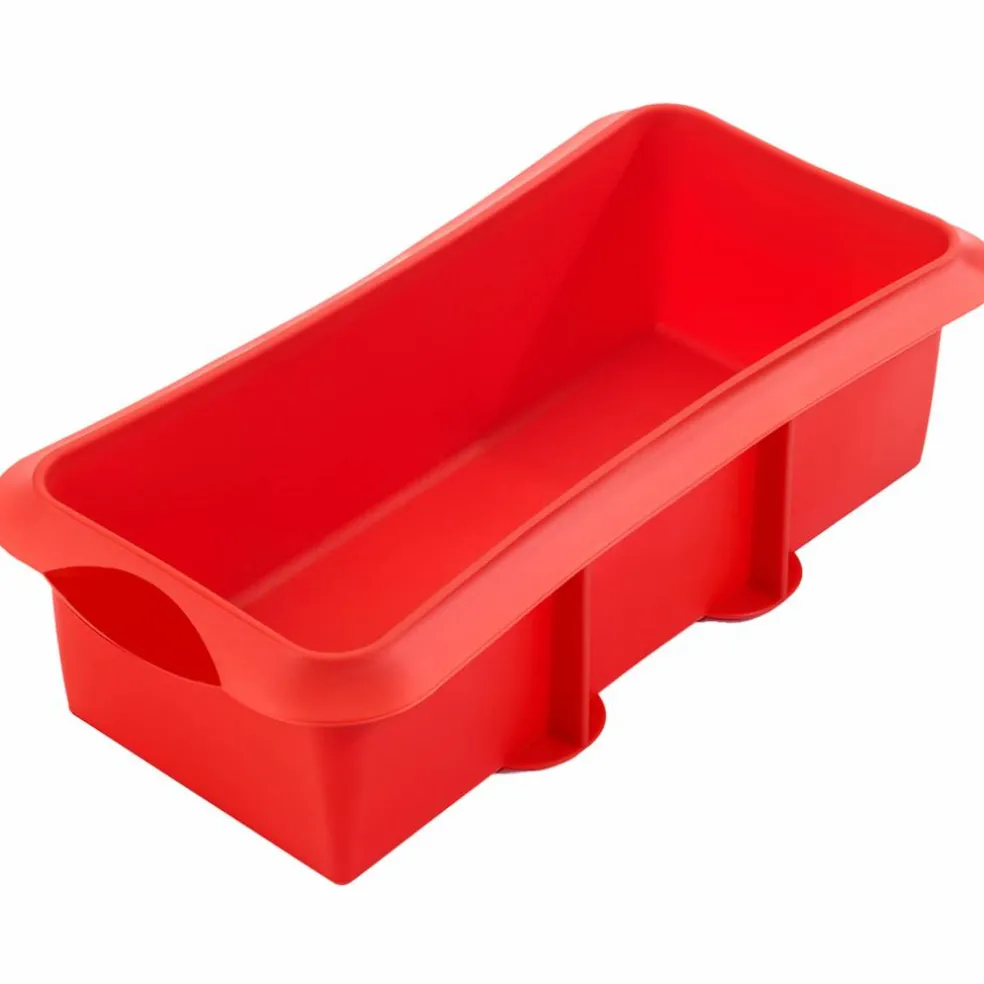 Bakform i silikon 24 cm, röd