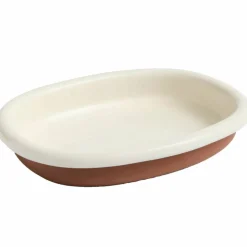 Barro oval tallrik large, benvit