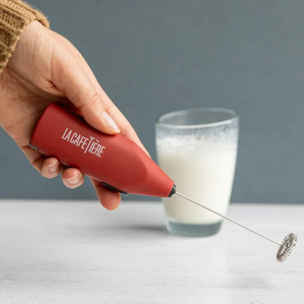 Batteridriven Mjölkskummare Röd