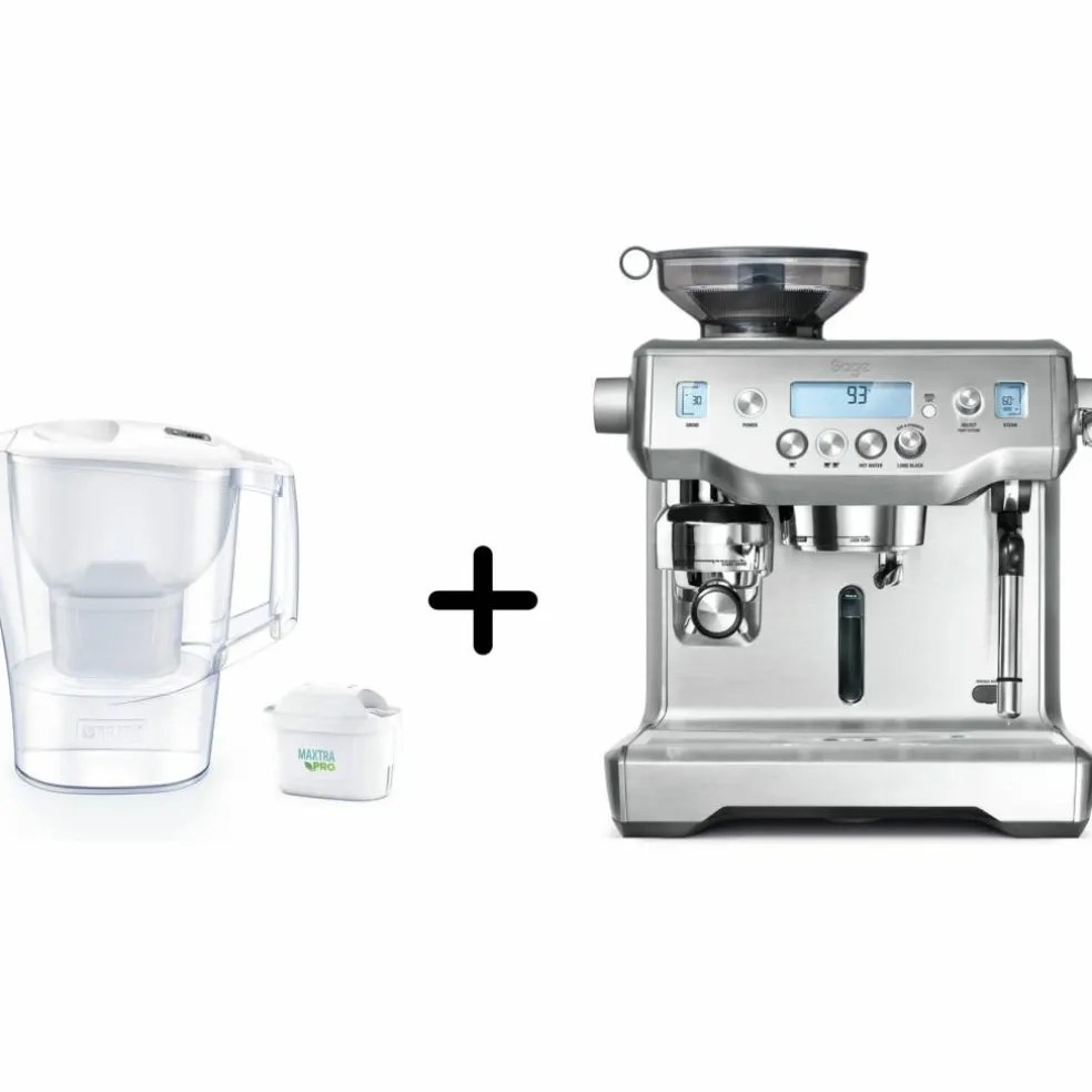 BES980 The Oracle espressomaskin + Brita Aluna filterkanna