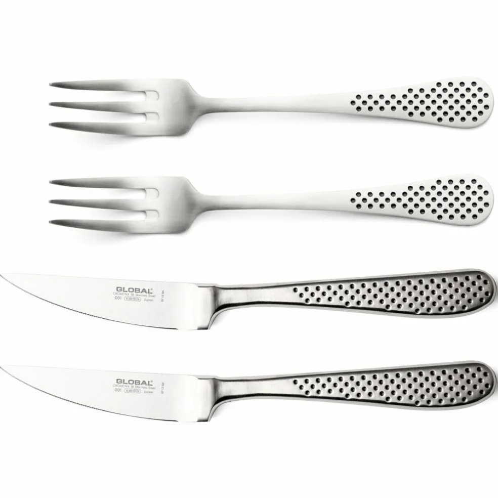 Bestickset 2 gafflar + 2 knivar