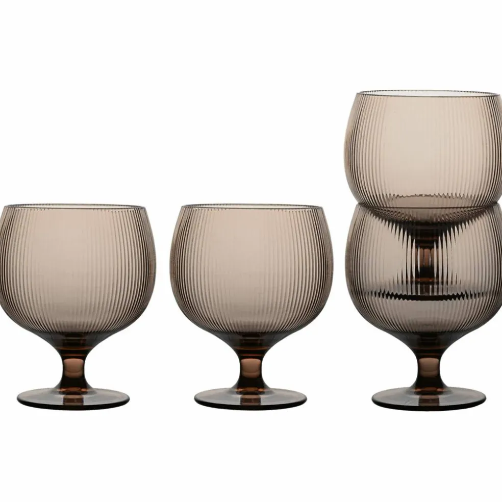 Billi vinglas 4-pack, brun