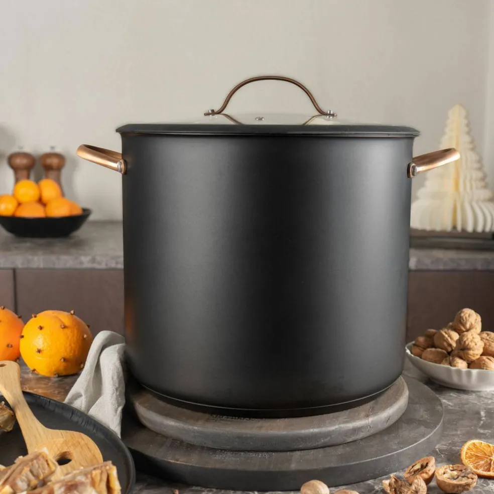 Black Copper gryta med ångkorg 18 liter