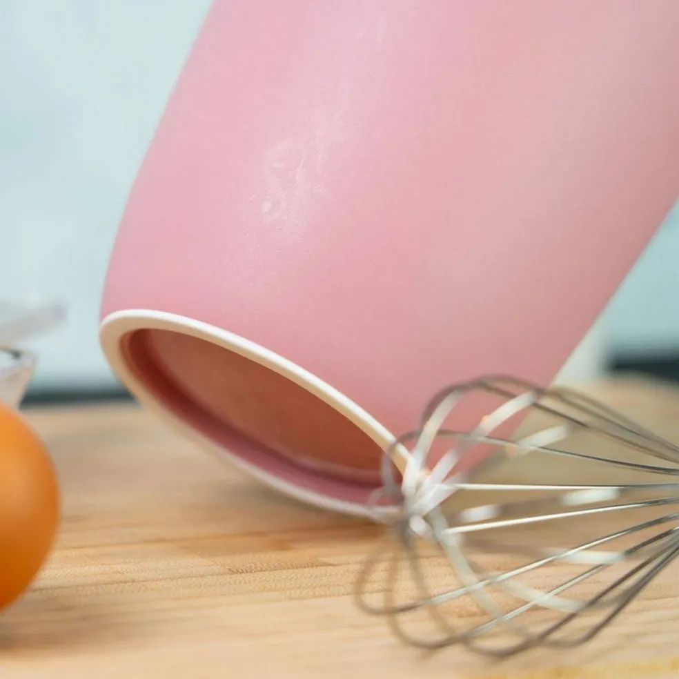 Blandskål 1 liter, rosa/vit