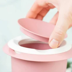 Blandskål 1 liter, vit/blå