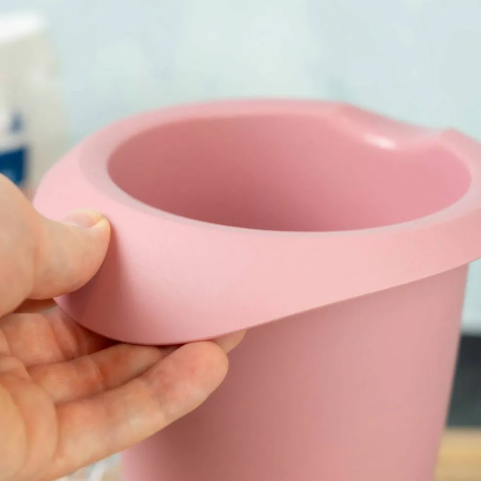 Blandskål 1 liter, vit/blå
