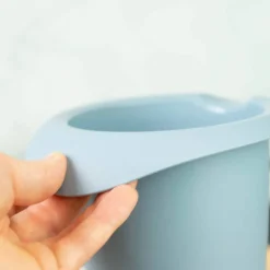 Blandskål 1 liter, vit/blå