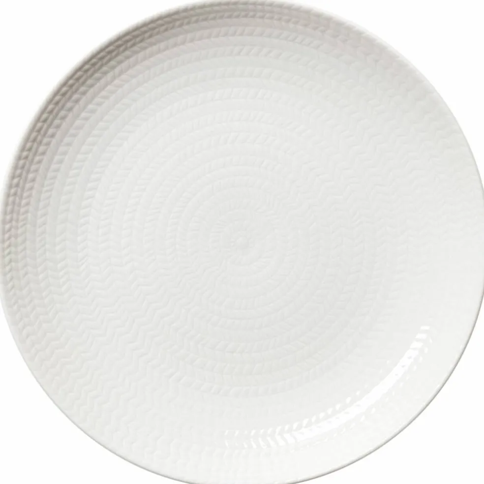 Blå Eld tallrik 26 cm, vit