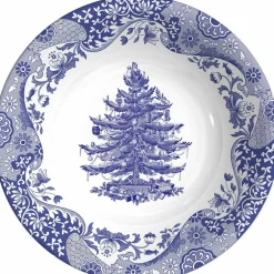 Blue Italian Christmas Tree Skål 20 cm