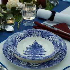 Blue Italian Christmas Tree Skål 20 cm