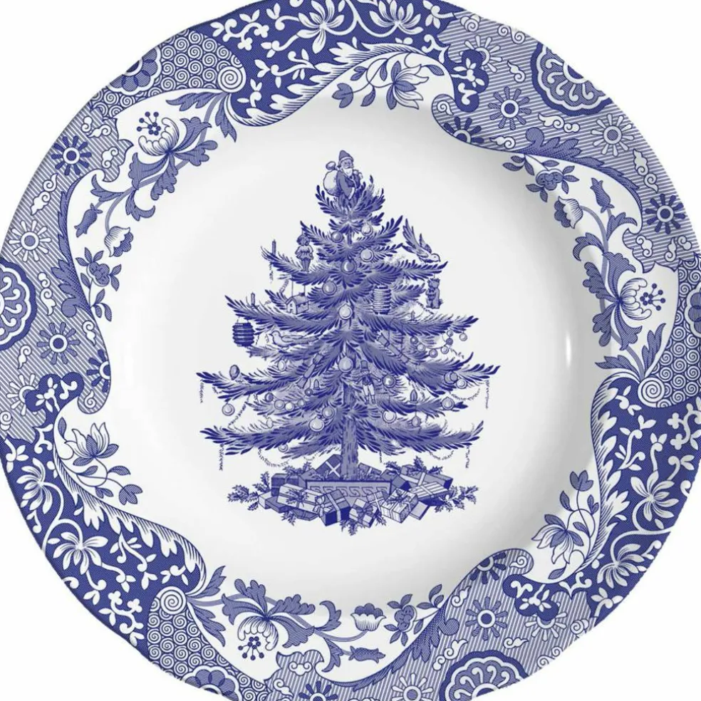 Blue Italian Christmas Tree Tallrik 27 cm