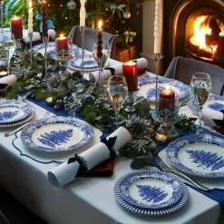 Blue Italian Christmas Tree Tallrik 27 cm