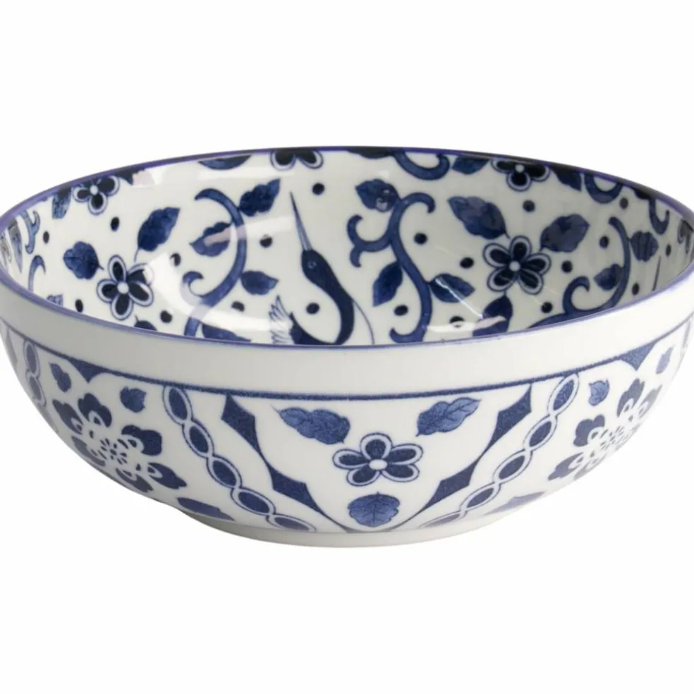 Blue Maizuru skål 20 cm, blå/vit