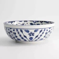 Blue Maizuru skål 20 cm, blå/vit