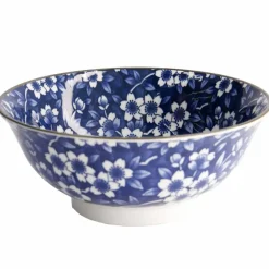 Blue Sakura ramenskål 1600 ml, blå/vit