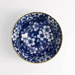 Blue Sakura skål 13 cm, blå/vit